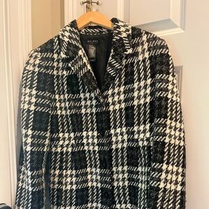 Womens Black Axcess Trench Coat Size Medium